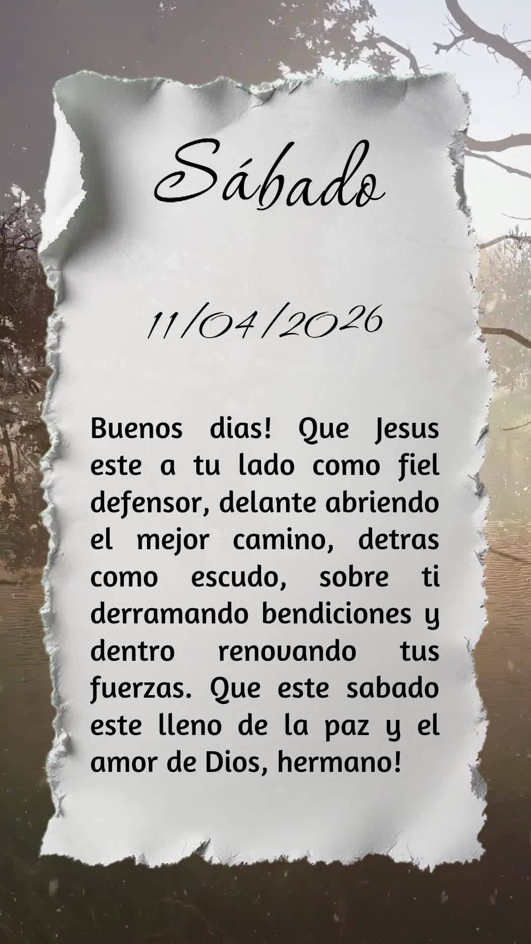 Bom dia! Que Jesus esteja ao teu lado como fiel defensor, à tua frente abrindo o melhor caminho, atrás de ti como escudo, sobre ti derramando bênção...