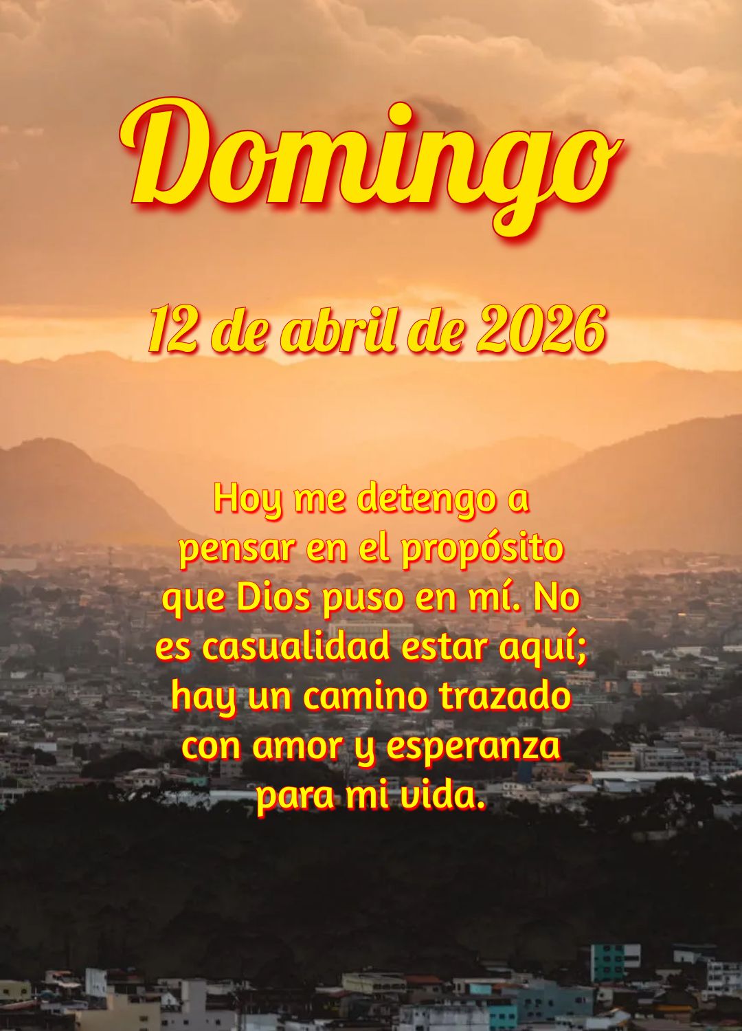 Obrigado, Senhor, por mais um domingo de graça! Tua bondade me sustenta e Teu amor renova minhas forças a cada amanhecer.