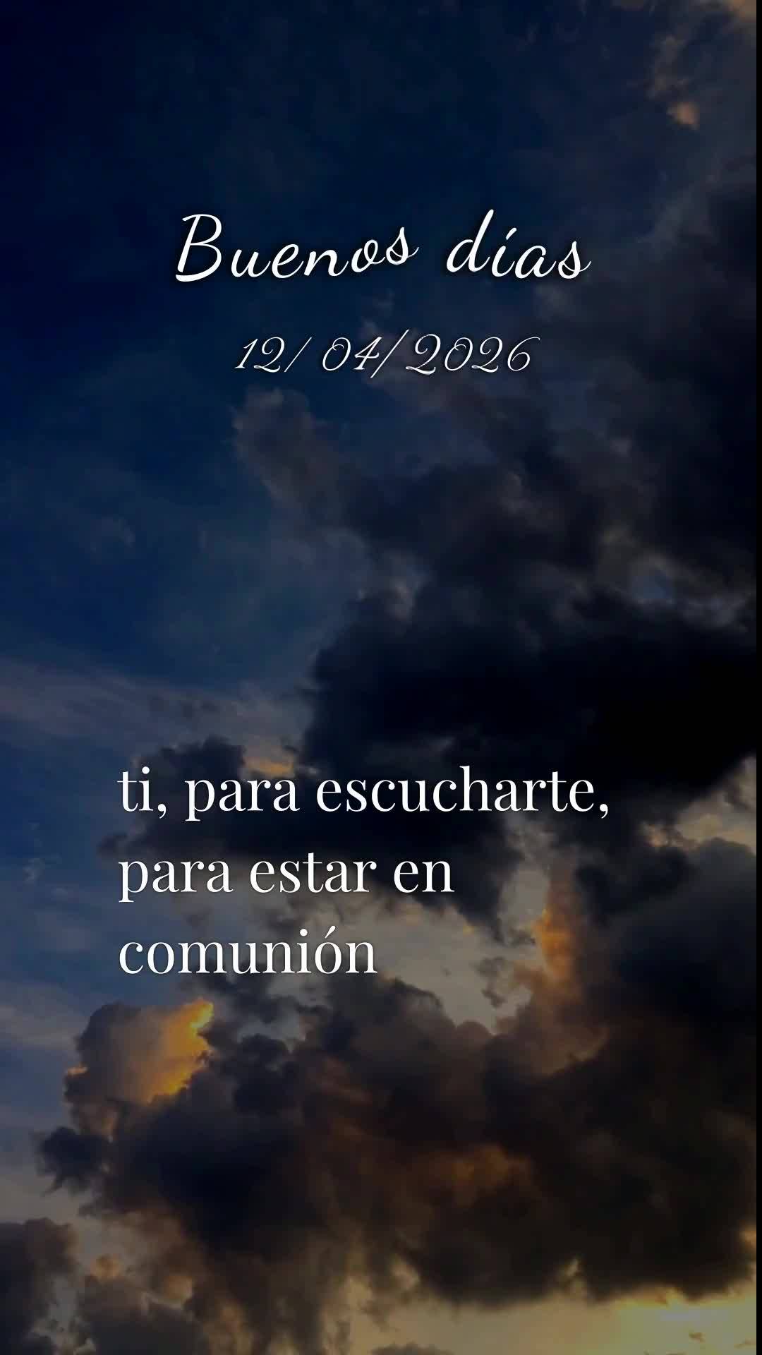 Deus, hoje é domingo, meu pai, dia doze de abril de dois mil e vinte e seis. Bom dia. Antes mesmo que o mundo ao redor desperte por completo, eu venho a...