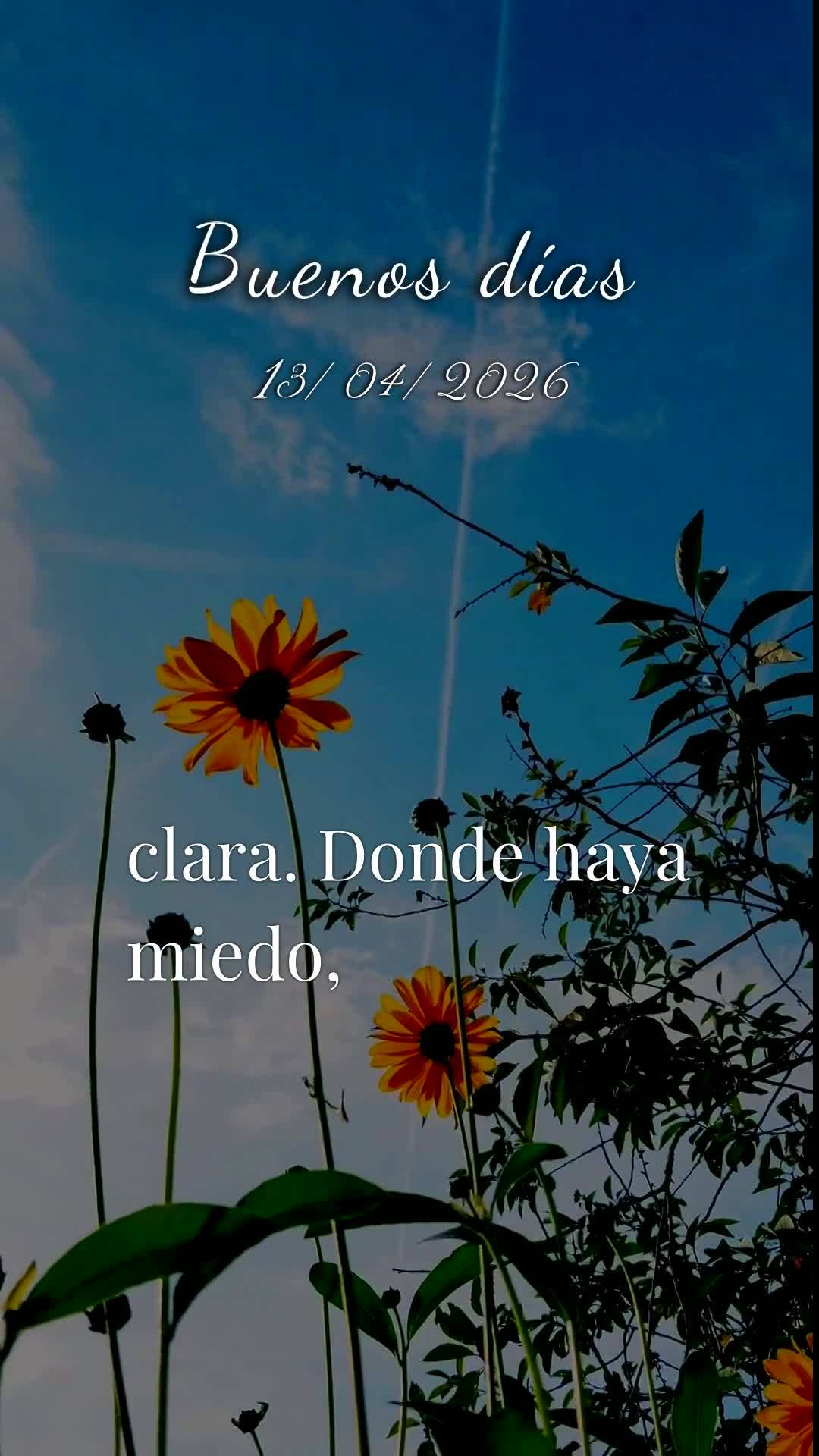 Bom dia! Segunda-feira, 13 de Abril de 2026. Que hoje o céu se abra completamente sobre a sua vida e derrame bênçãos sem medida, sem limite, sem fim....