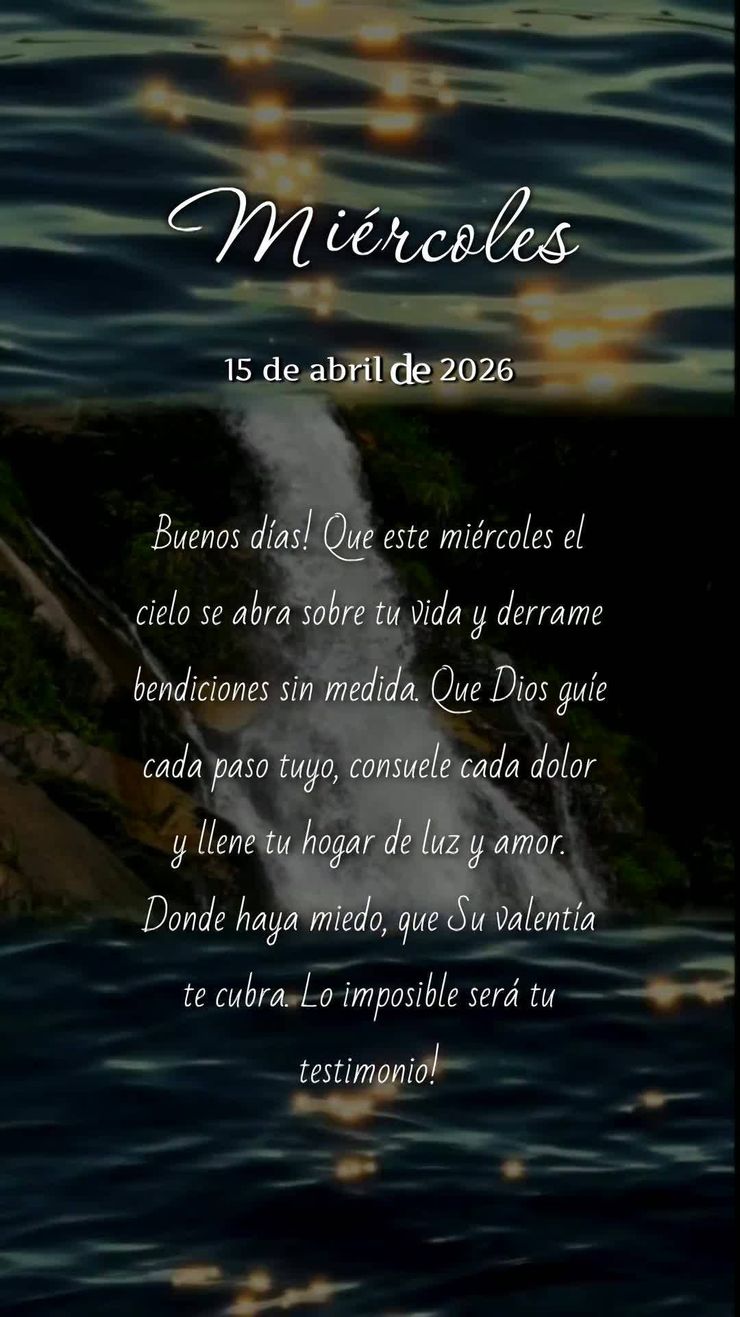 Bom dia! Que o céu se abra sobre sua vida nesta quarta-feira e derrame bênçãos sem medida. Que Deus guie cada passo, console cada dor e transforme ca...