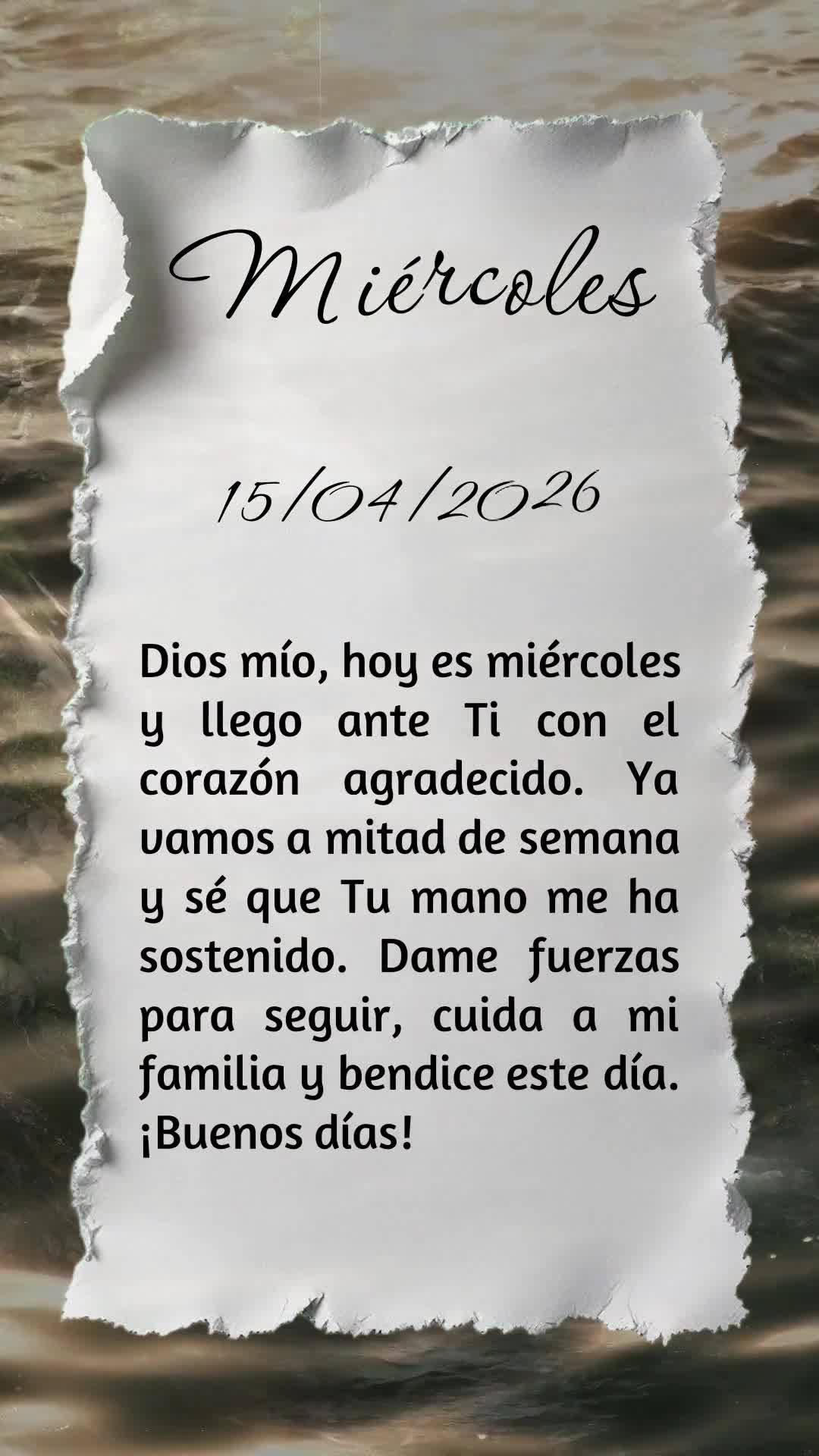 Deus, hoje é quarta-feira, meu pai, e eu te agradeço por me sustentar até aqui. A semana está no meio do caminho e sei que és Tu quem me carrega. Re...