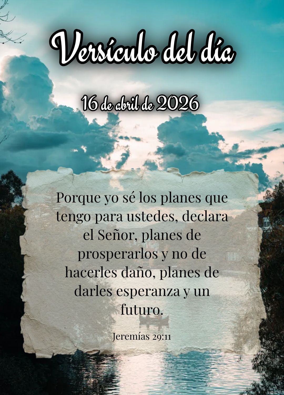 Porque sou eu que conheço os planos que tenho para vocês, diz o Senhor, planos de fazê-los prosperar e não de causar dano, planos de dar a vocês esp...