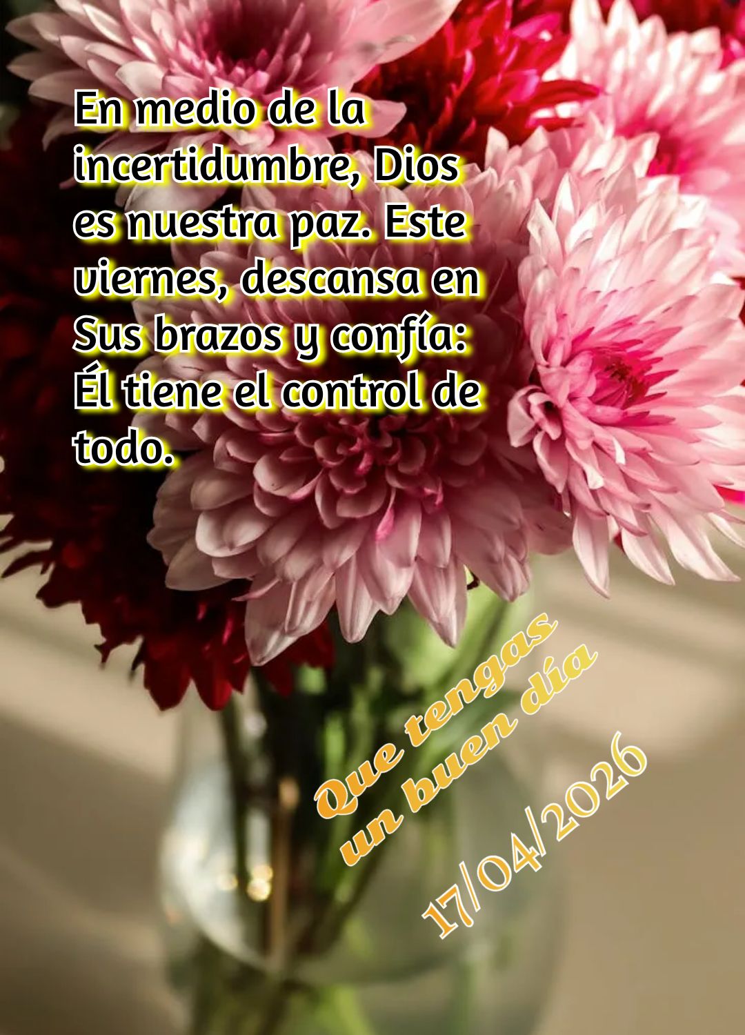 Senhor, quando a semana pesa e as forças diminuem, Tu és meu refúgio e minha força. Corro para Ti nesta sexta-feira com gratidão e confiança! Tenha...