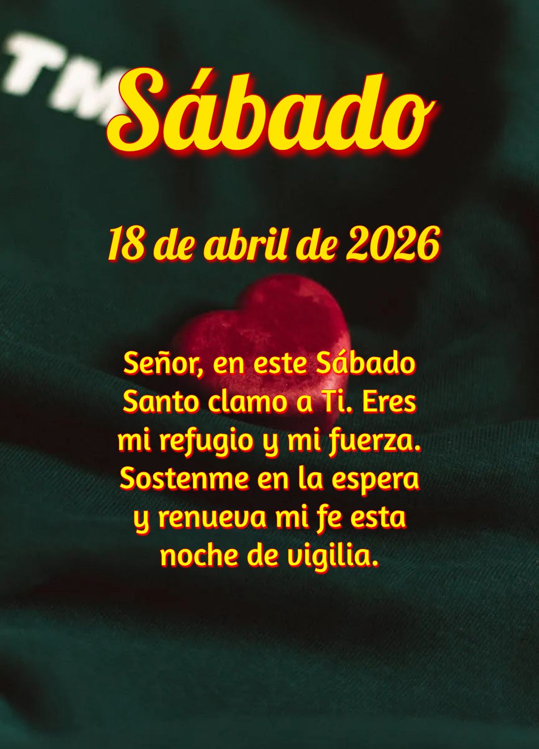 No silêncio deste Sábado Santo, Deus prepara algo novo. Ele cura cada ferida e restaura cada esperança adormecida. Confie!