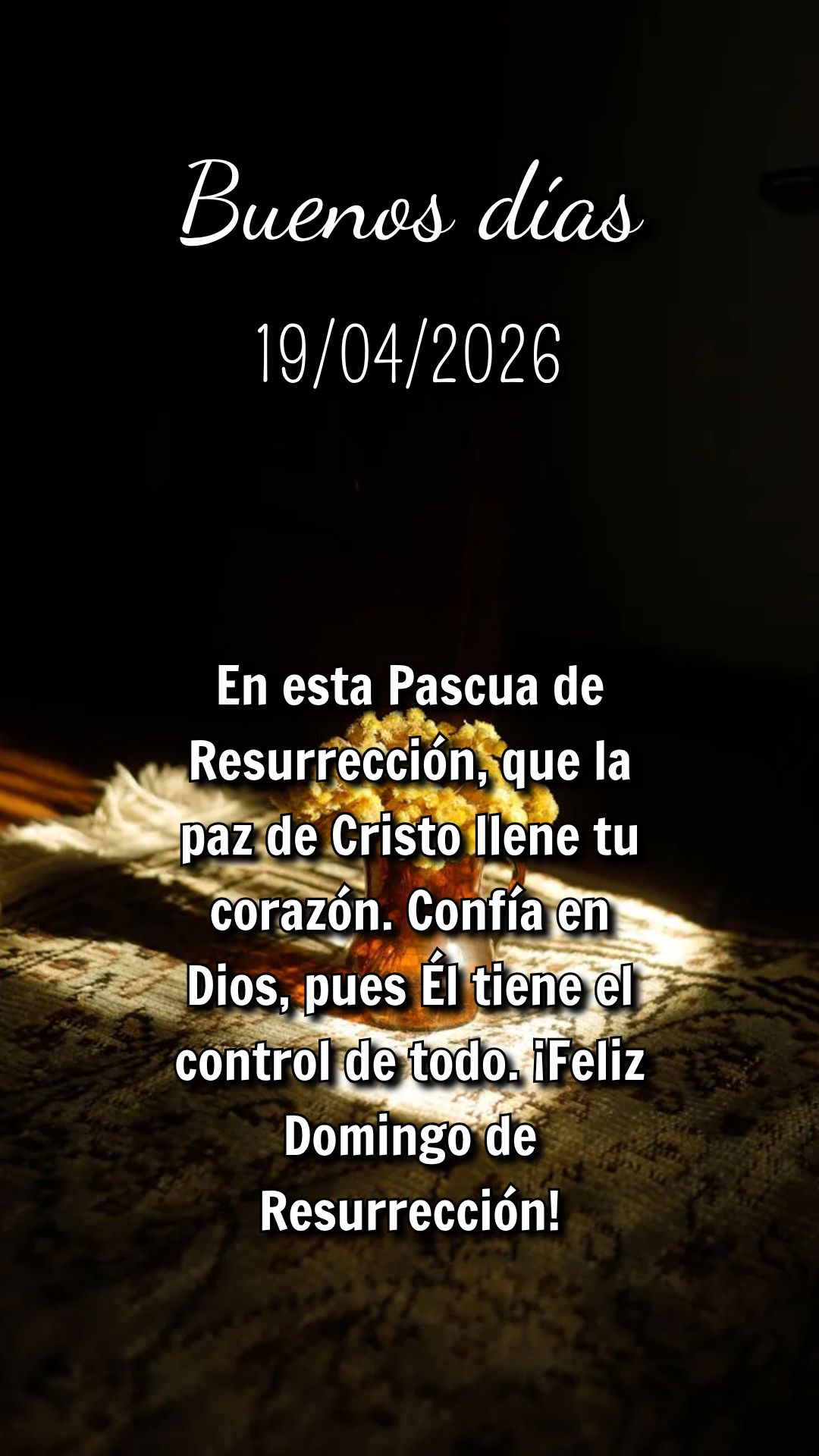 Senhor, és meu refúgio e minha força! Nesta Páscoa, renovo minha fé em Ti. Mesmo nos momentos difíceis, sei que Tu ressuscitaste e vives em mim!