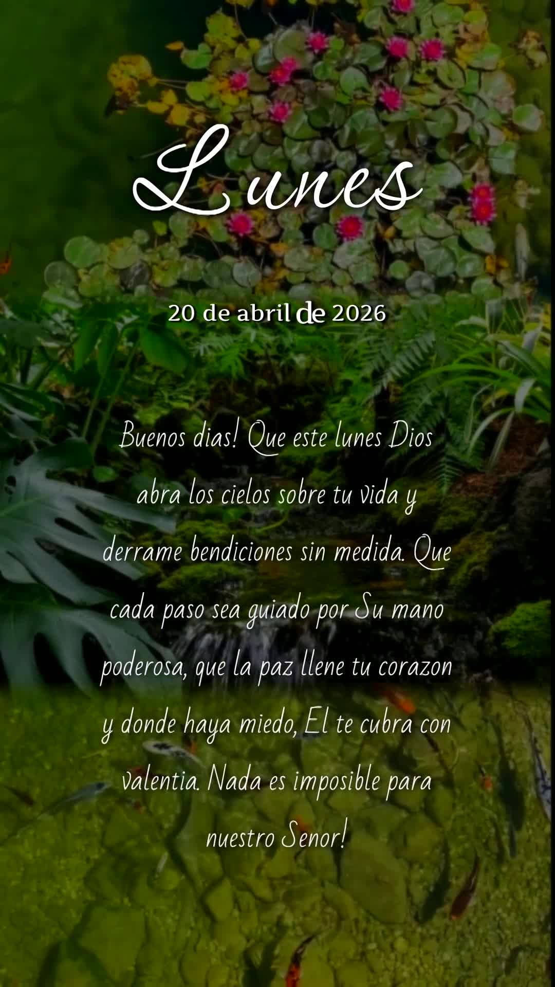 Bom dia! Que neste início de semana o céu se abra sobre sua vida e bênçãos transbordem sem medida. Que Deus guie cada passo, cure cada dor e transfo...