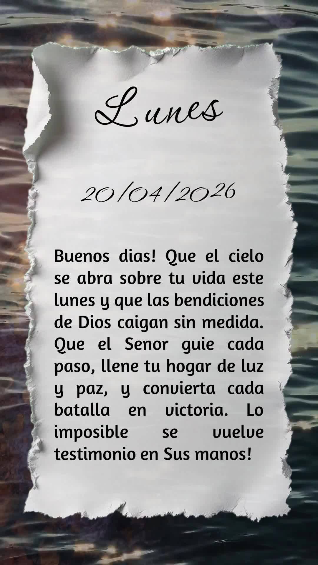 Bom dia! Que o céu se abra sobre sua vida nesta segunda-feira e bênçãos sem medida desçam sobre você. Que Deus guie cada passo, encha sua casa de l...