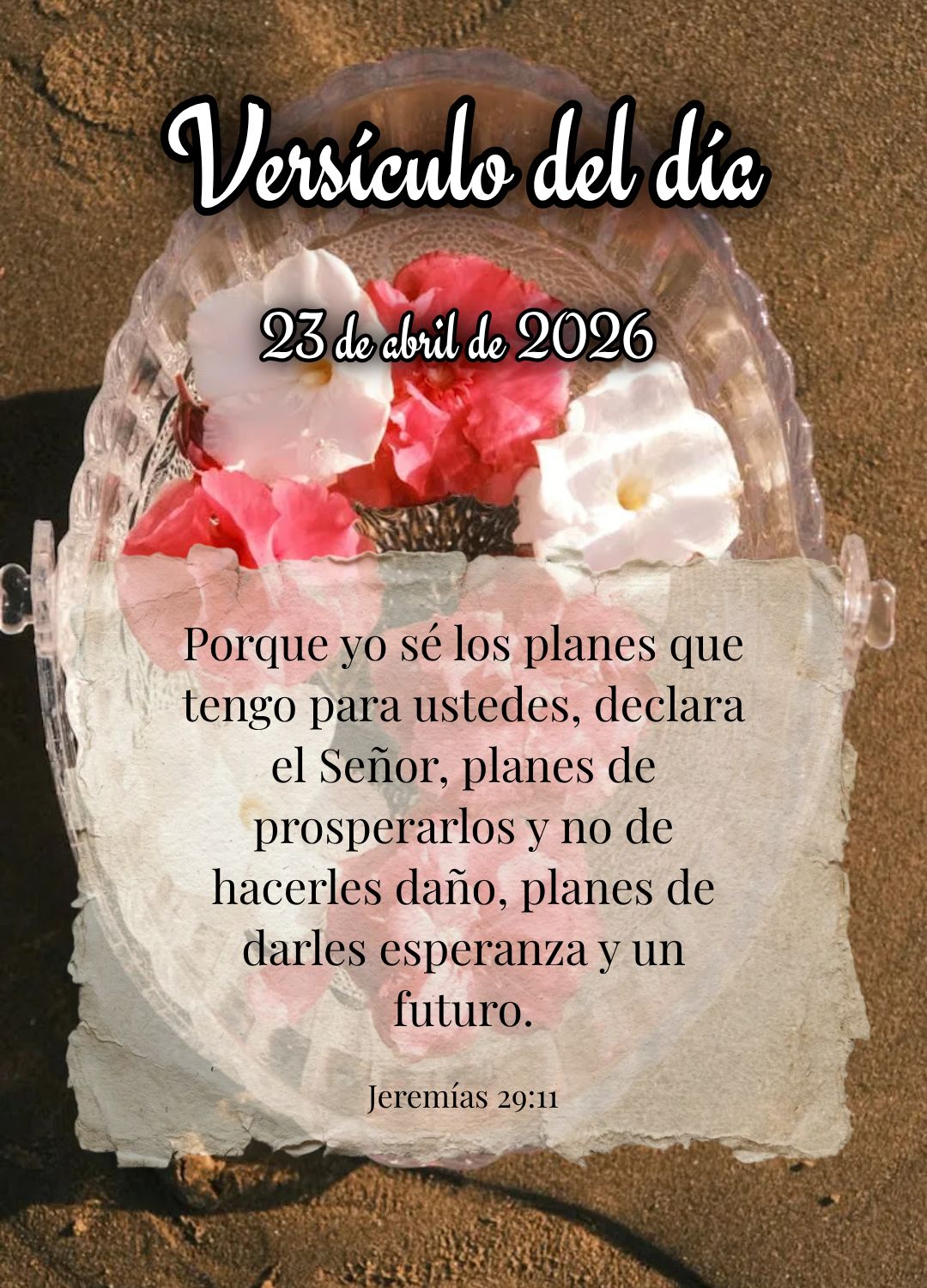 Porque sou eu que conheço os planos que tenho para vocês, diz o Senhor, planos de fazê-los prosperar e não de causar dano, planos de dar a vocês esp...