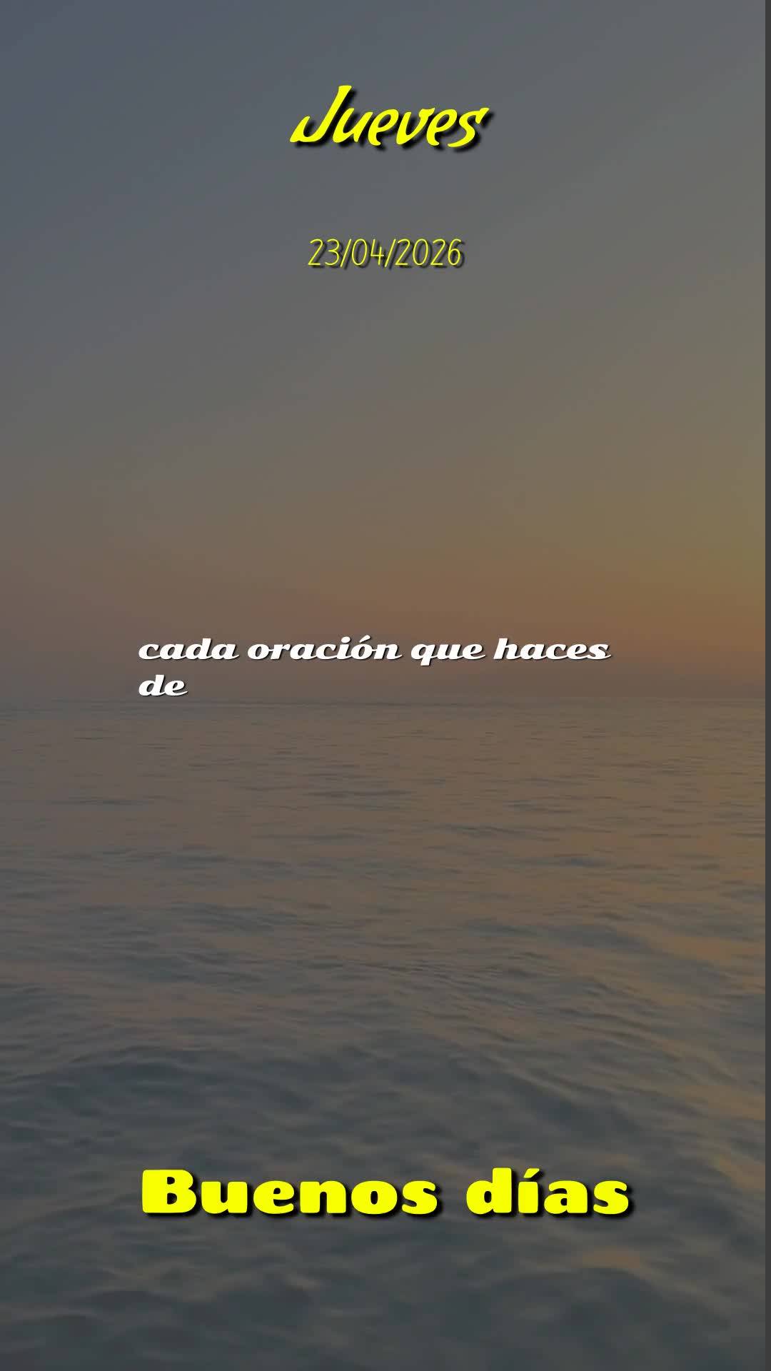 Bom dia! Que esta quinta-feira, 23 de abril de 2026, seja marcada pela mão poderosa de Deus sobre a sua vida. Declaro sobre você uma bênção abundant...