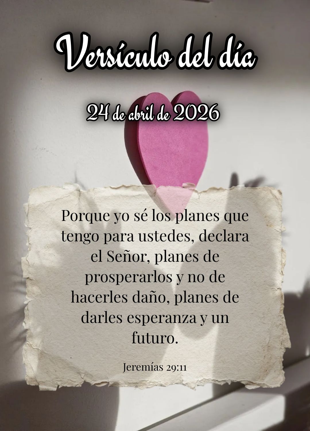 Porque sou eu que conheço os planos que tenho para vocês, diz o Senhor, planos de fazê-los prosperar e não de causar dano, planos de dar a vocês esp...