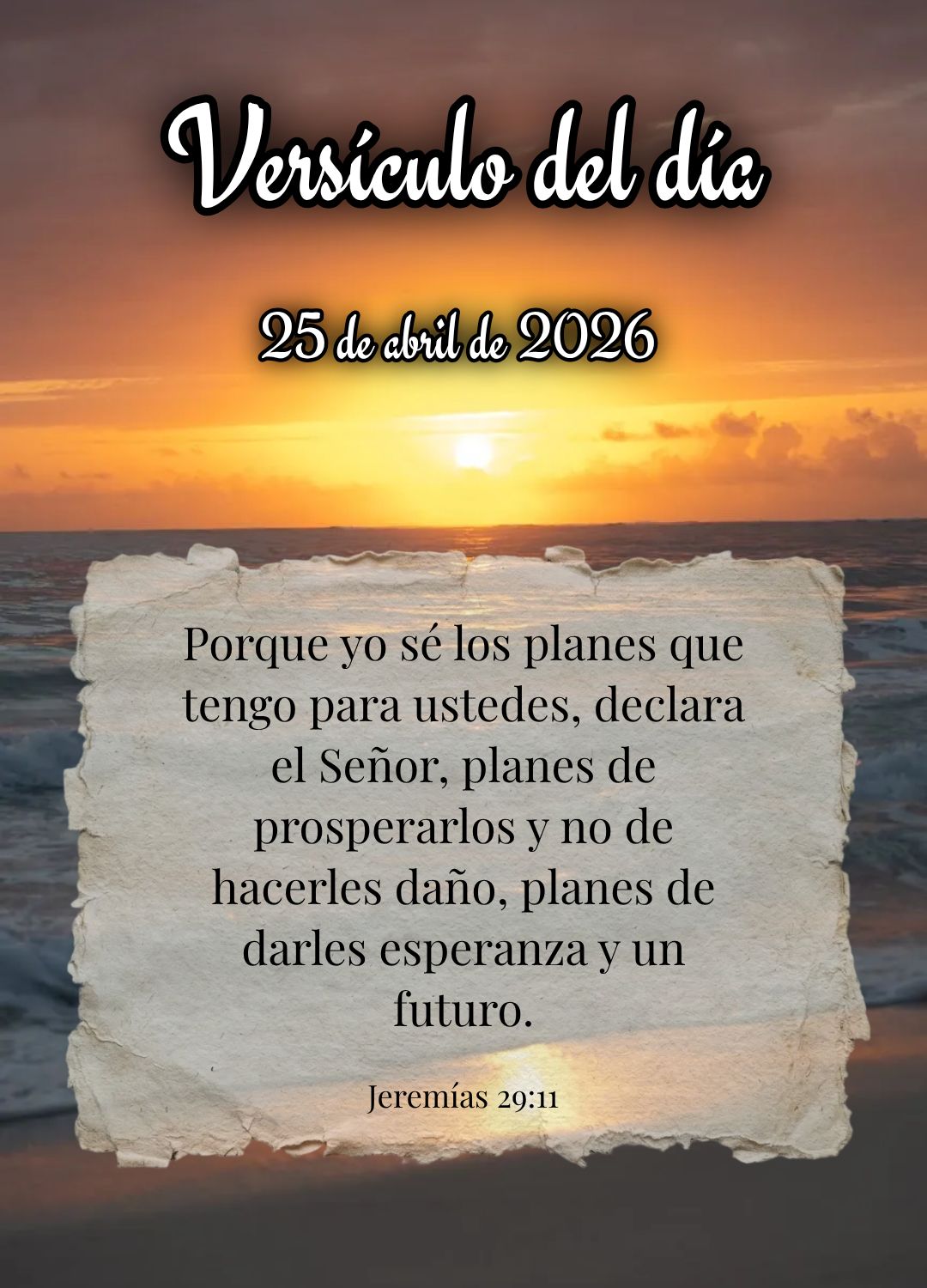Porque sou eu que conheço os planos que tenho para vocês, diz o Senhor, planos de fazê-los prosperar e não de causar dano, planos de dar a vocês esp...