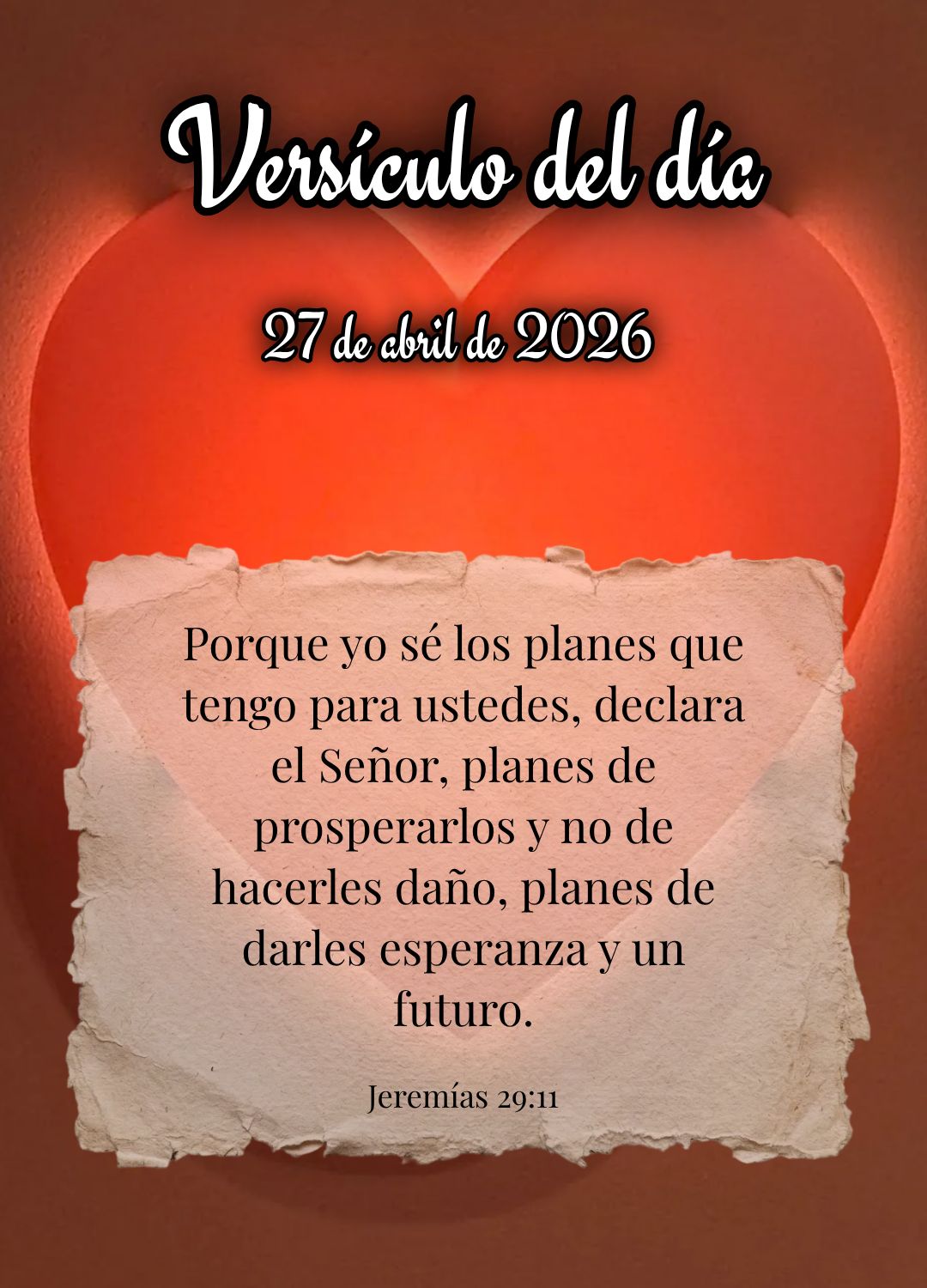 Porque sou eu que conheço os planos que tenho para vocês, diz o Senhor, planos de fazê-los prosperar e não de lhes causar dano, planos de dar a você...