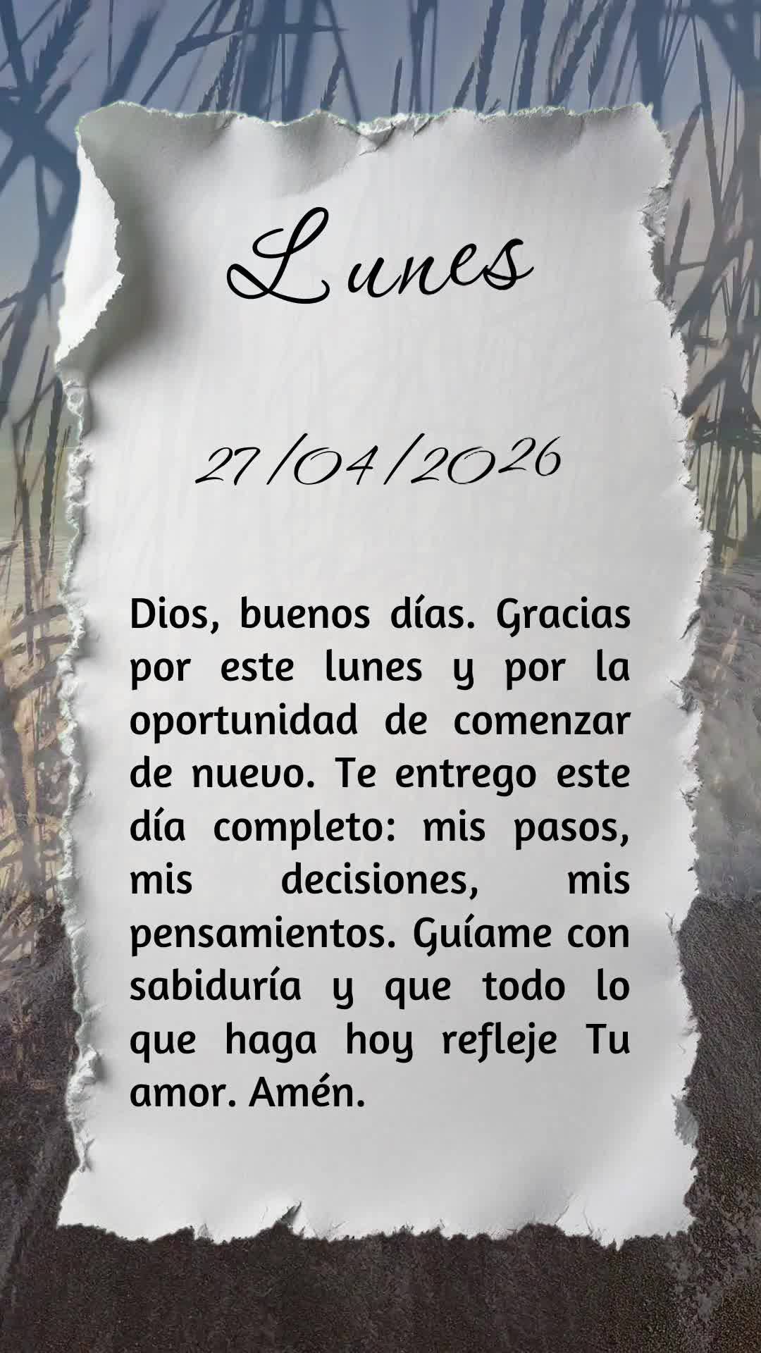 Deus, bom dia. Antes de qualquer coisa, obrigado por mais esse amanhecer. Essa segunda-feira é Sua, entrego cada passo, cada decisão, cada pensamento n...
