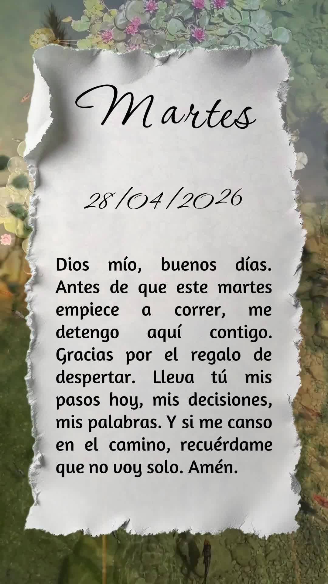 Deus, bom dia. Antes de dar o primeiro passo dessa terça-feira, quero sentar aqui contigo um momento. Obrigado por abrir meus olhos, por renovar minhas ...