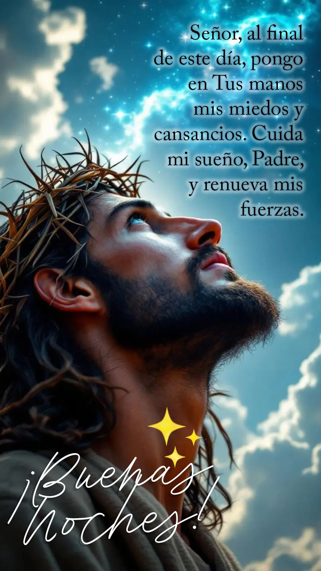Senhor, ao fim deste dia, entrego em Tuas mãos meus medos e cansaços. Cuida do meu sono, Pai, e renova minhas forças. Boa noite com Deus.