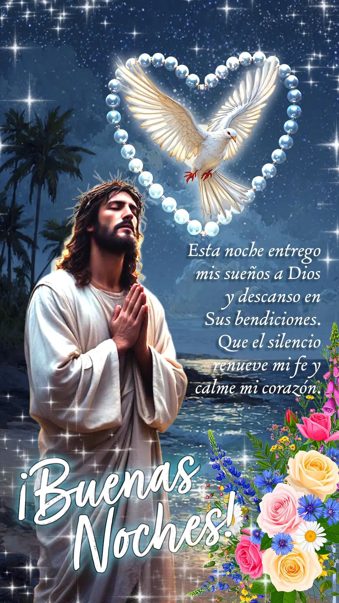 Boa noite. Hoje entrego meus sonhos a Deus e descanso em Suas bênçãos. Que o silêncio da noite renove minha fé e acalme meu coração.