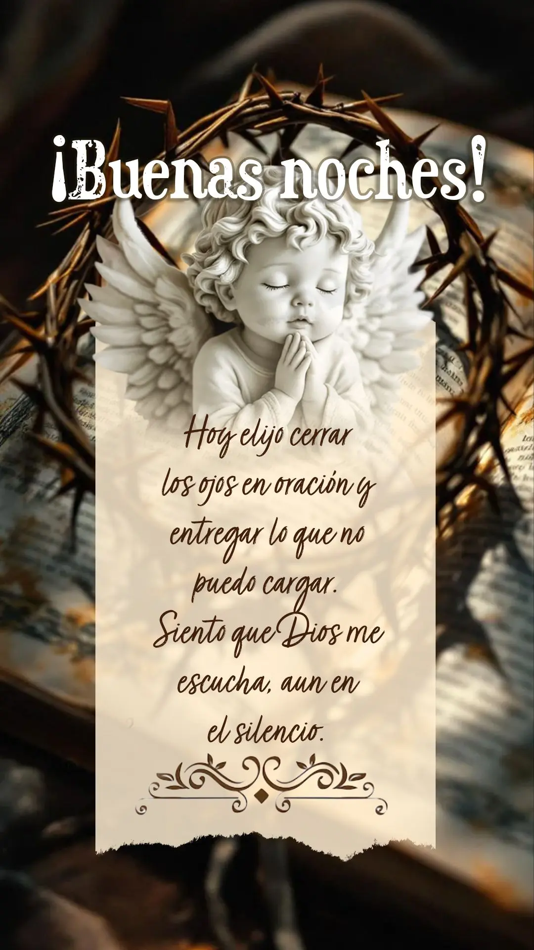 Boa noite. Hoje eu escolho fechar os olhos em oração e entregar o que não consigo carregar. Eu sinto que Deus me escuta, mesmo no silêncio.