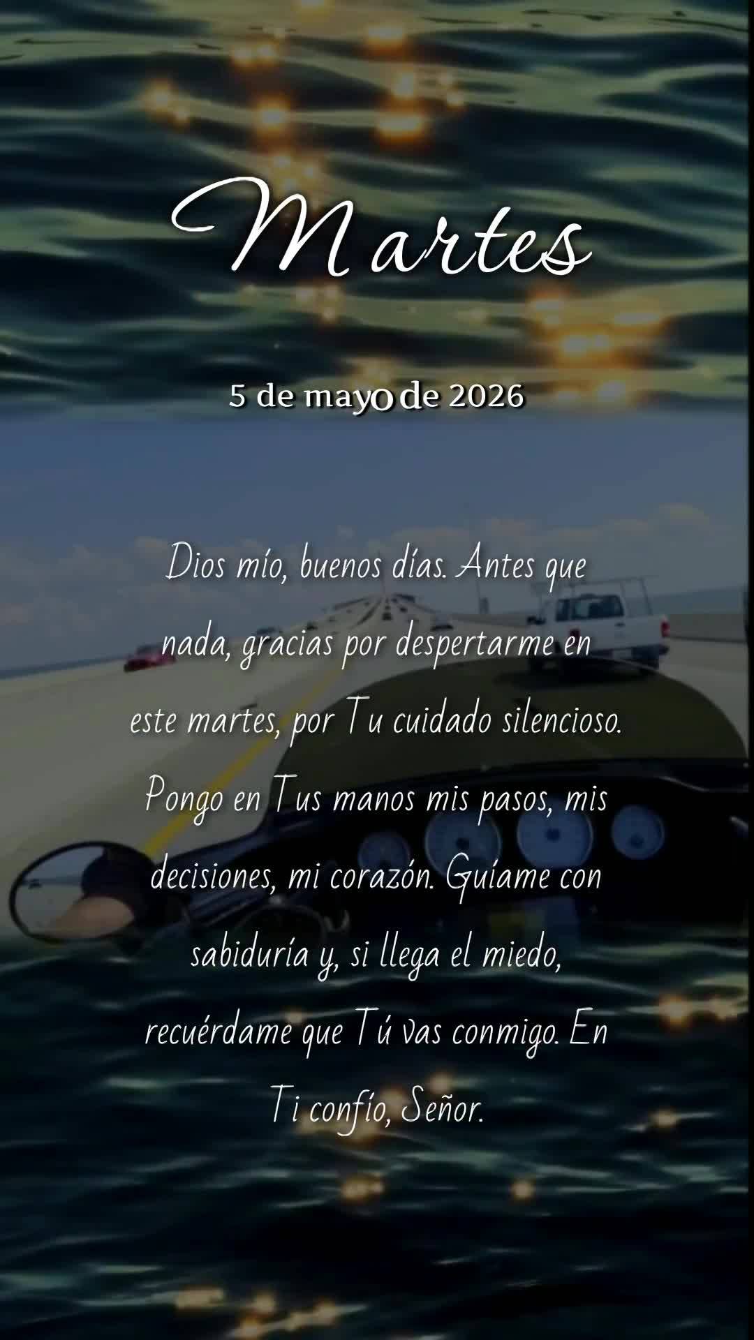 Deus, bom dia. Antes de tudo, obrigado por abrir meus olhos nesta terça-feira. Coloco em Tuas mãos cada passo, cada decisão, cada pensamento. Guia-me ...