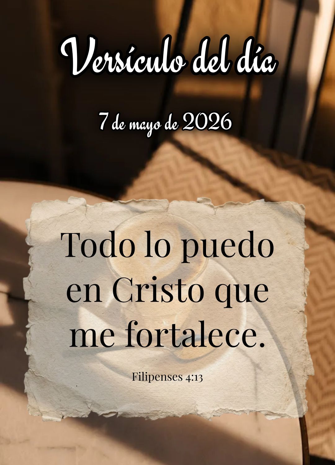 Posso todas as coisas naquele que me fortalece. Versículo do dia Filipenses 4:13