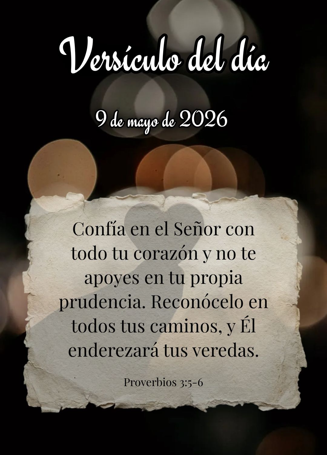 Confia no Senhor de todo o teu coração e não te apoies no teu próprio entendimento. Reconhece-O em todos os teus caminhos, e Ele endireitará as tuas...