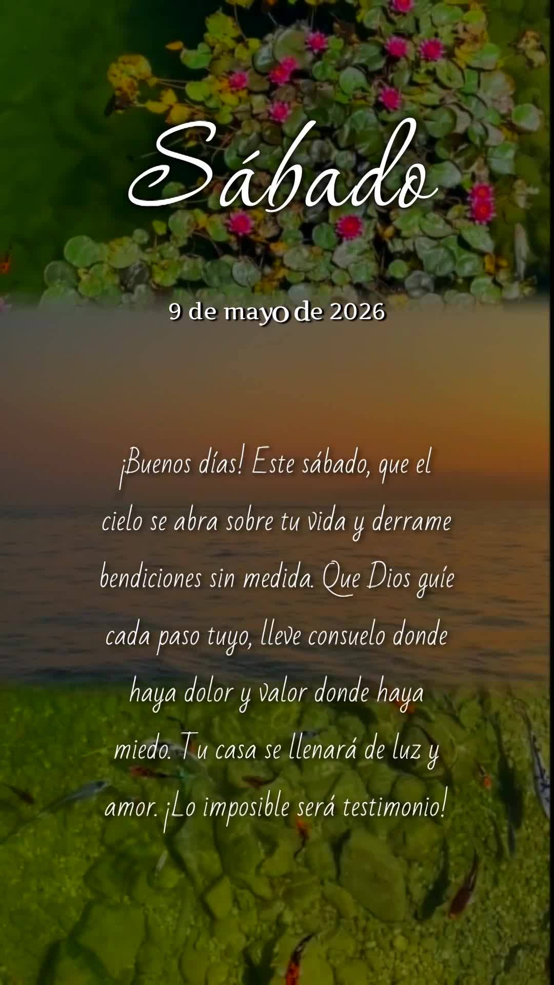 Bom dia! Neste sábado, que o céu se abra sobre sua vida e derrame bênçãos sem medida. Que Deus guie cada passo seu, traga consolo onde houver dor e ...