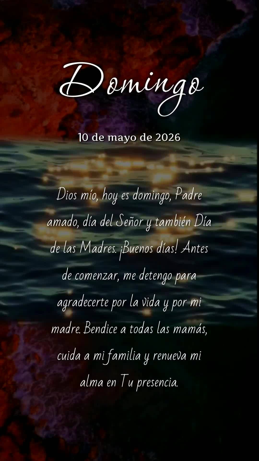 Deus, hoje é domingo, meu Pai, dia do Senhor e também Dia das Mães. Bom dia! Antes que o dia avance, eu paro para Te agradecer pelo presente da vida e...