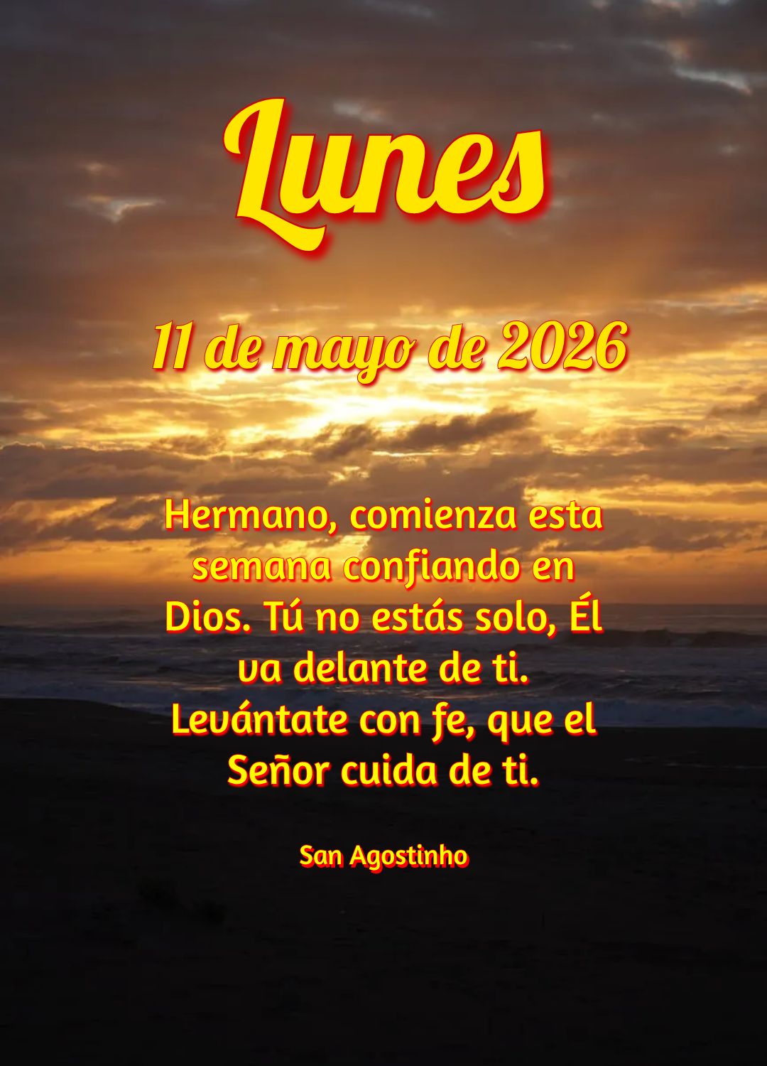 Não temas, pois Deus caminha contigo nesta segunda-feira. Levanta-te com coragem, pois Ele é a tua força em cada passo da nova semana. Josué 1:9