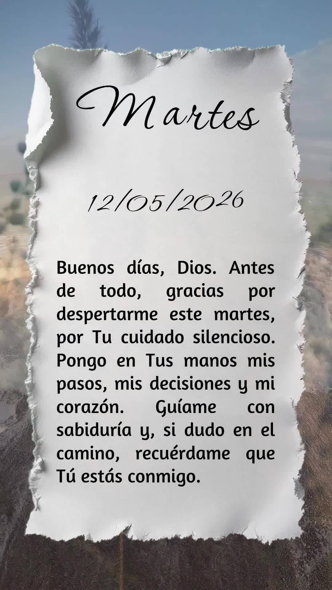 Deus, bom dia! Antes de qualquer coisa, obrigado por abrir meus olhos nesta terça-feira. Entrego nas Tuas mãos cada passo, pensamento e decisão. Guia-...