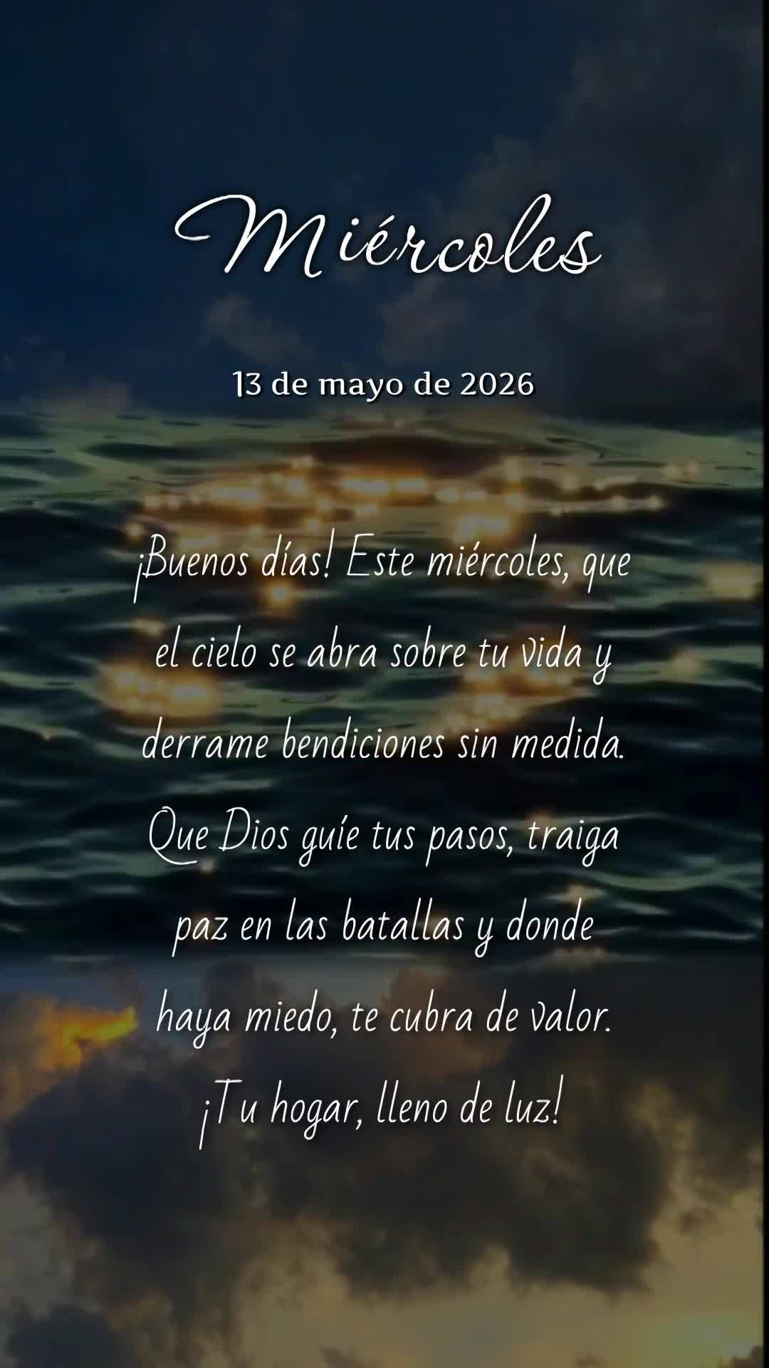 Bom dia! Nesta quarta-feira, que o céu se abra sobre sua vida e derrame bênçãos sem medida. Que Deus guie cada passo, traga paz nas batalhas e transf...
