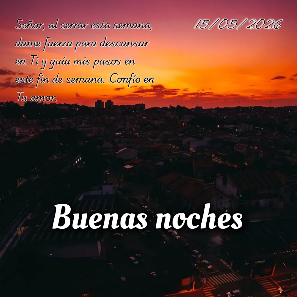 Senhor, ao encerrar mais uma semana, descanso em Teus braços. Obrigado por caminhar comigo em cada passo. Que bom é falar contigo!