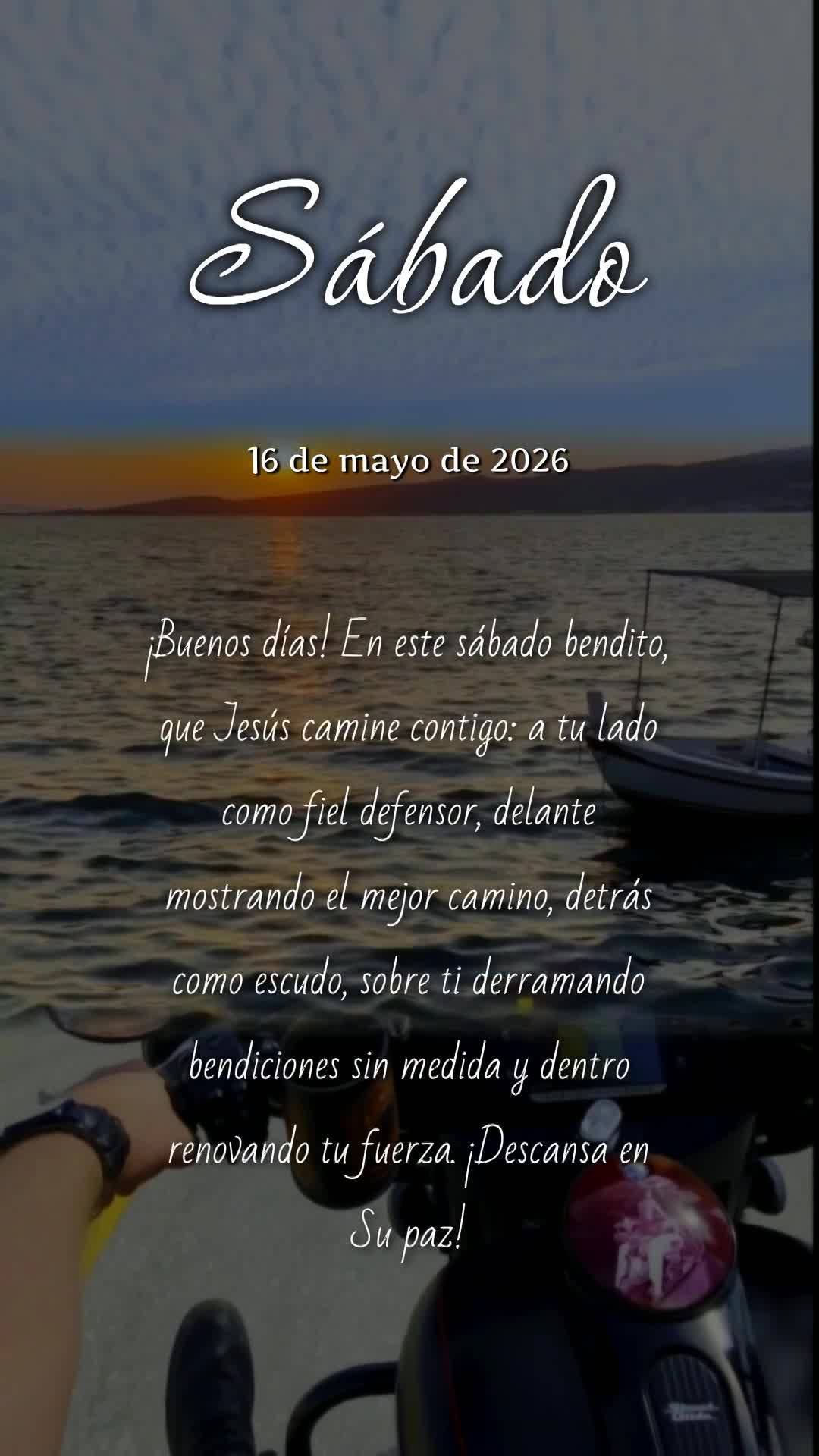 Bom dia! Neste sábado abençoado, que Jesus caminhe contigo: ao teu lado como fiel defensor, à tua frente abrindo o melhor caminho, atrás de ti como e...
