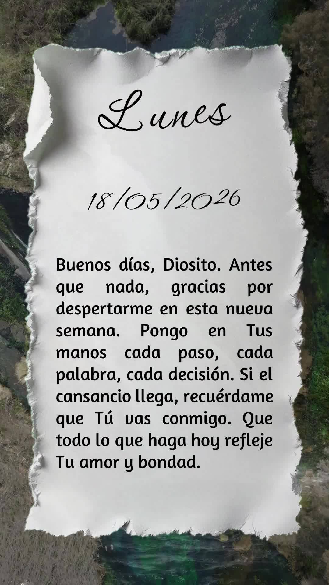 Deus, bom dia. Antes de qualquer coisa, obrigado por abrir meus olhos pra essa nova semana. Coloco nas Tuas mãos cada passo, cada decisão, cada pensame...