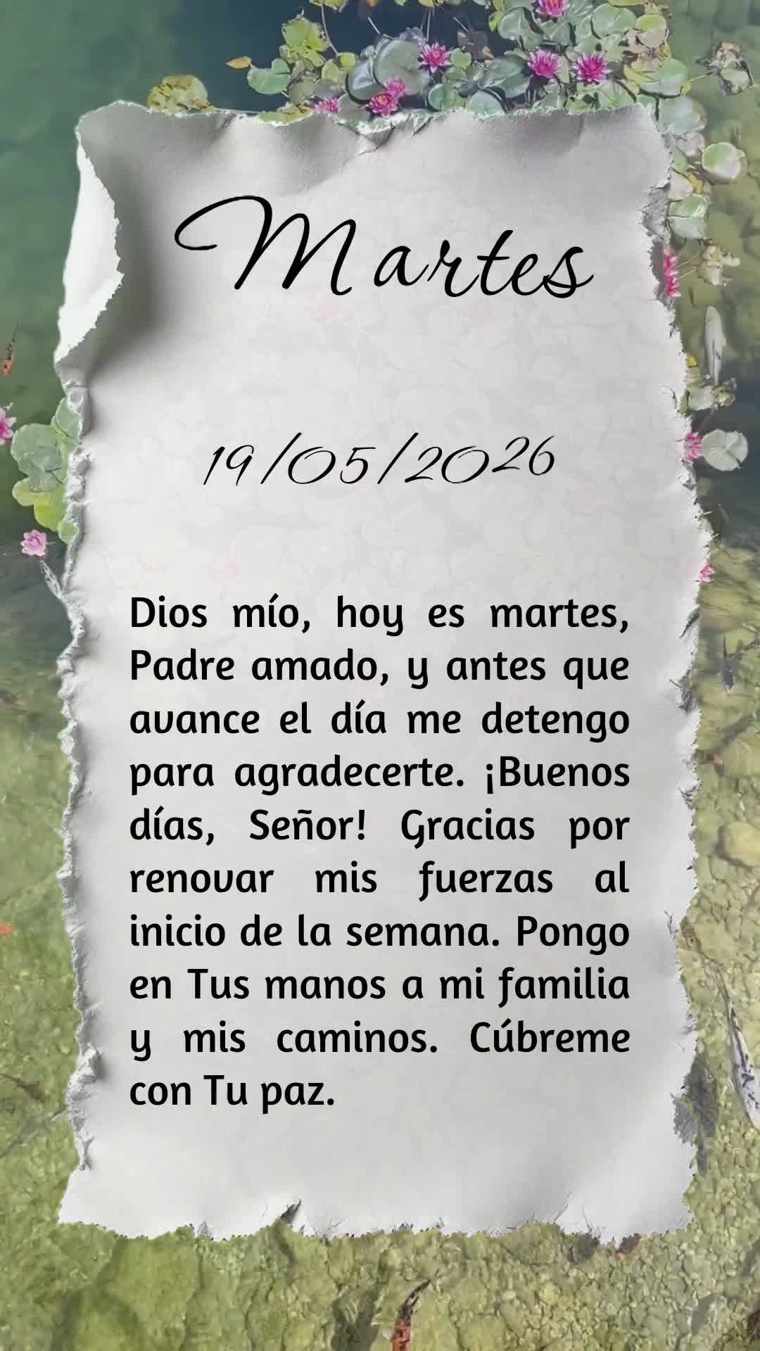 Deus, hoje é terça-feira, meu Pai, e antes que o dia avance eu paro para Te agradecer. Bom dia, Senhor! Obrigado por renovar minhas forças no início ...