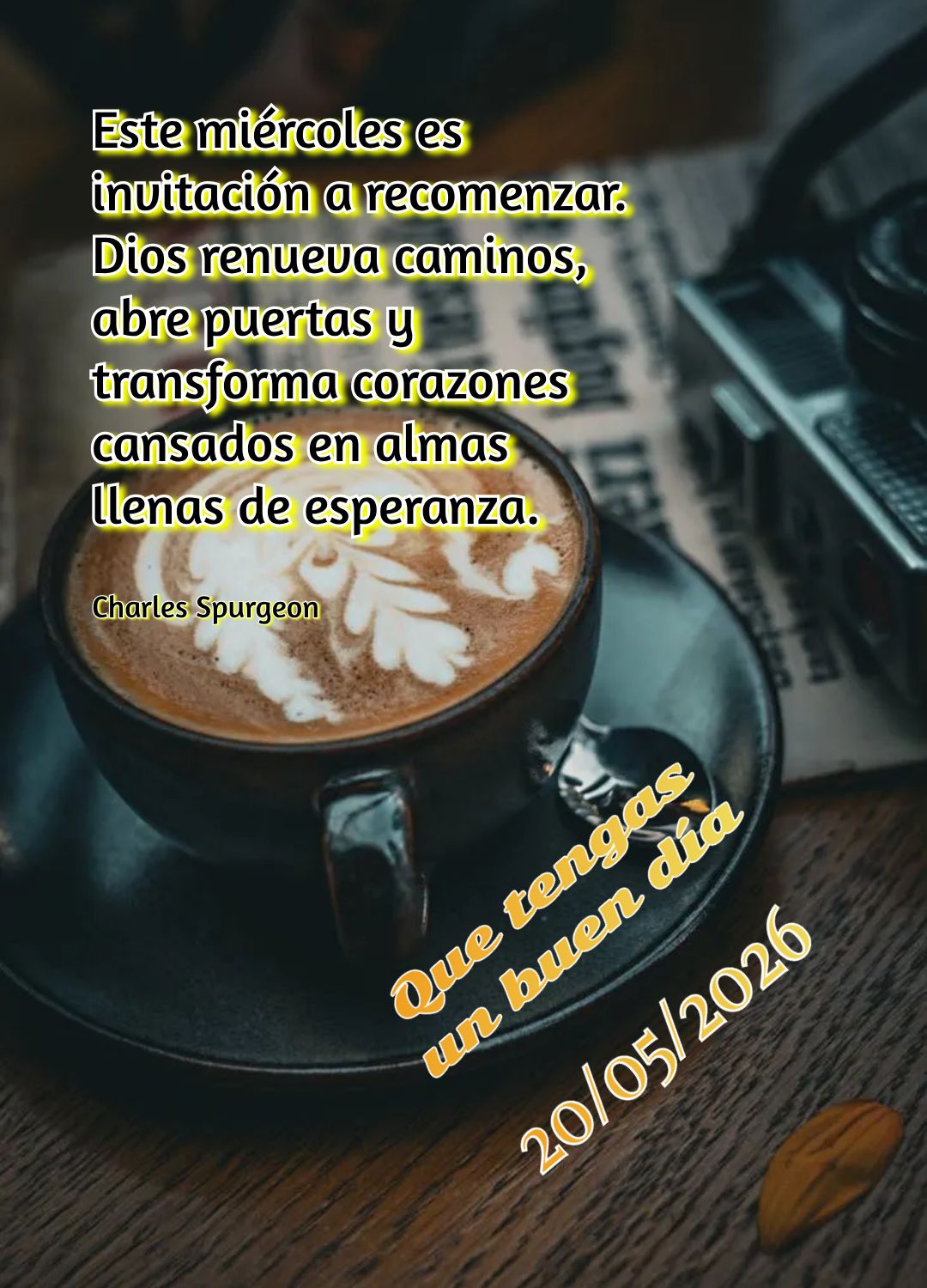 Irmão, no meio desta quarta-feira, lembre-se: você não caminha sozinho. Deus está ao seu lado, sustentando cada passo seu com amor. Tenha um bom dia ...