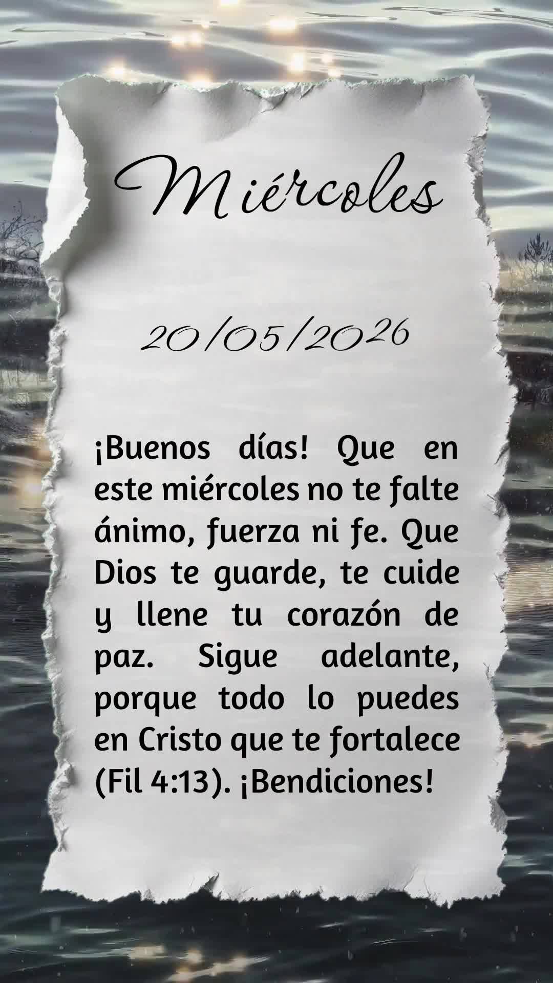 Bom dia! Que nesta quarta-feira não te falte ânimo, força e fé. Que Deus te guarde, te proteja e encha teu coração de paz. Siga firme, pois tudo po...