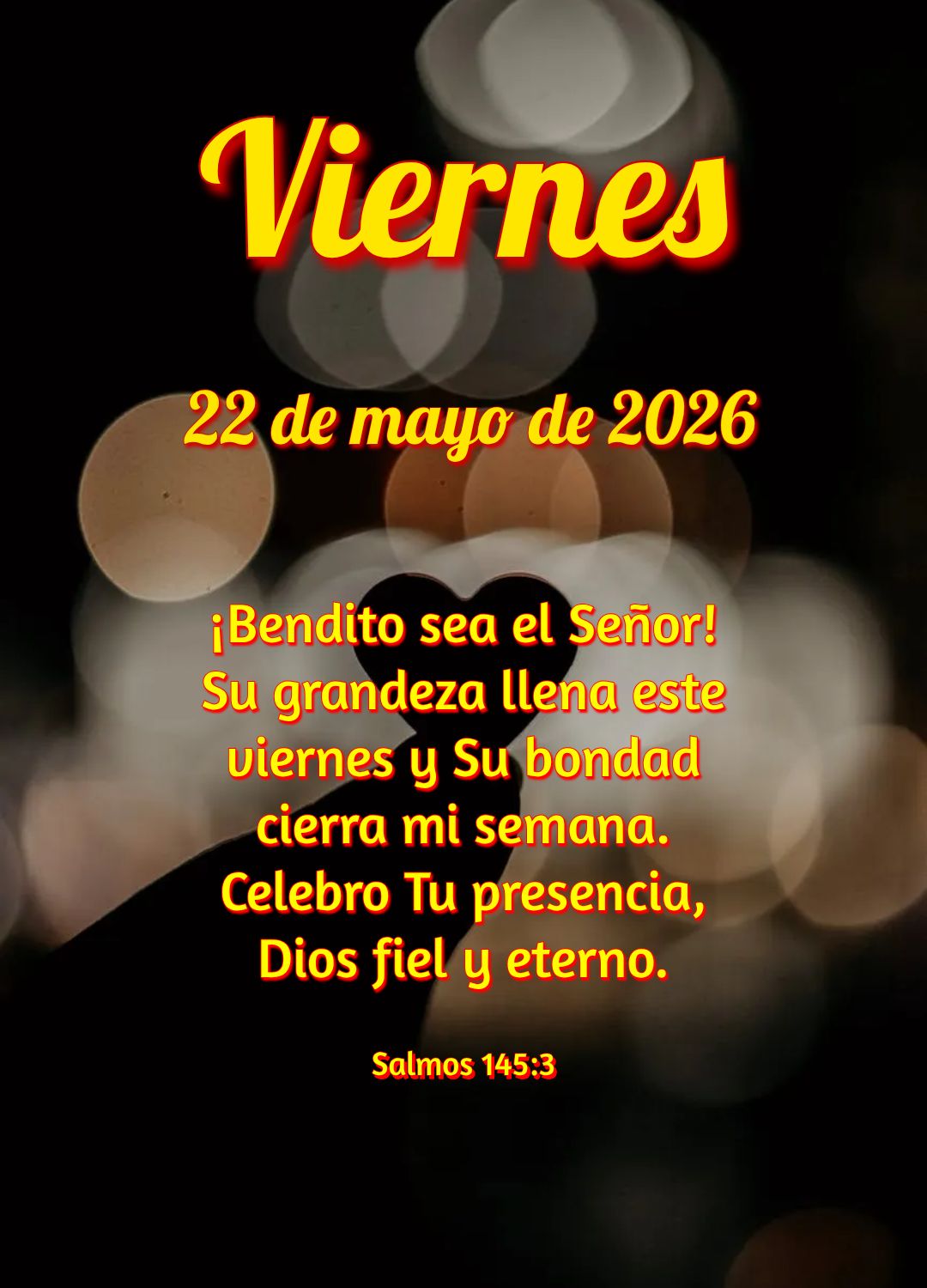 Senhor, nas Tuas mãos entrego esta sexta-feira, minhas preocupações e os planos do fim de semana. Que se faça a Tua vontade em tudo. Salmos 31:5