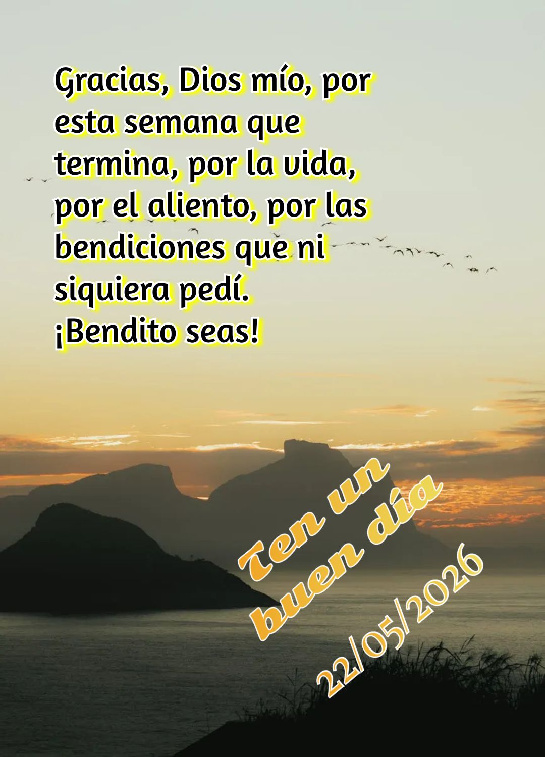 Senhor, nesta sexta-feira entrego em Tuas mãos meus planos, preocupações e o descanso que virá. Que Tua vontade se cumpra em minha vida. Tenha um bom...