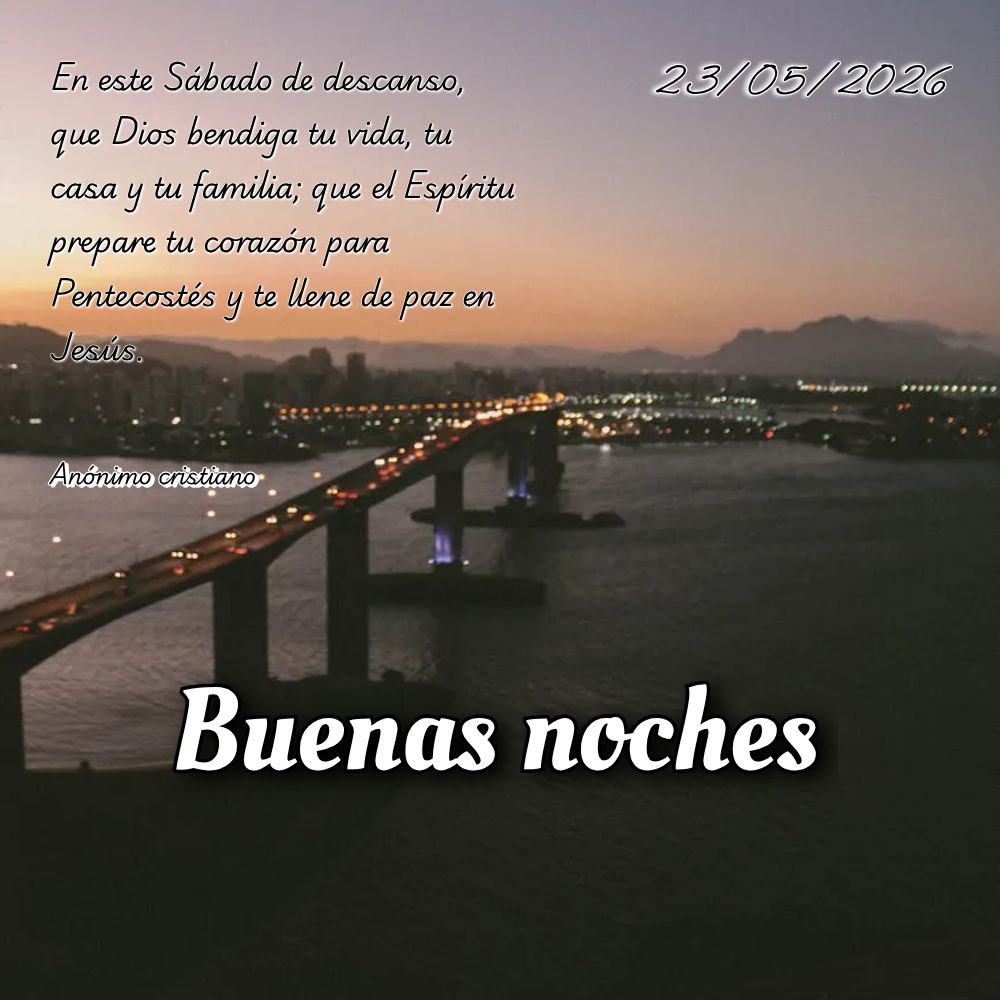 Neste Sábado de descanso, te louvamos, Senhor! Renova-nos com tua presença e prepara nossos corações para Pentecostes. Que tua bondade encha nossos l...
