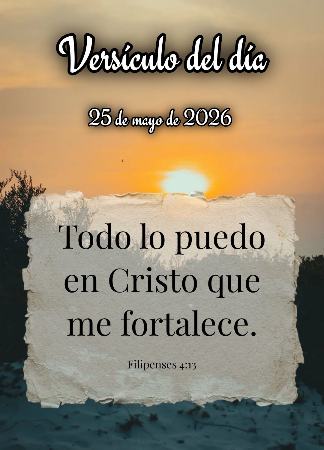 Tudo posso naquele que me fortalece. Versículo do dia Filipenses 4:13