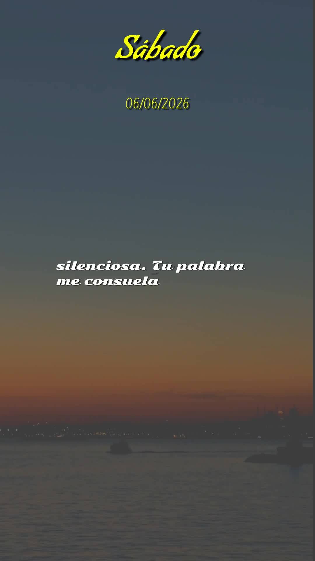Boa noite, Senhor. Obrigado, meu Deus, por mais um sábado vencido. Tu me livraste de todo mal e me concedeste saúde e força para vencer mais um dia. E...