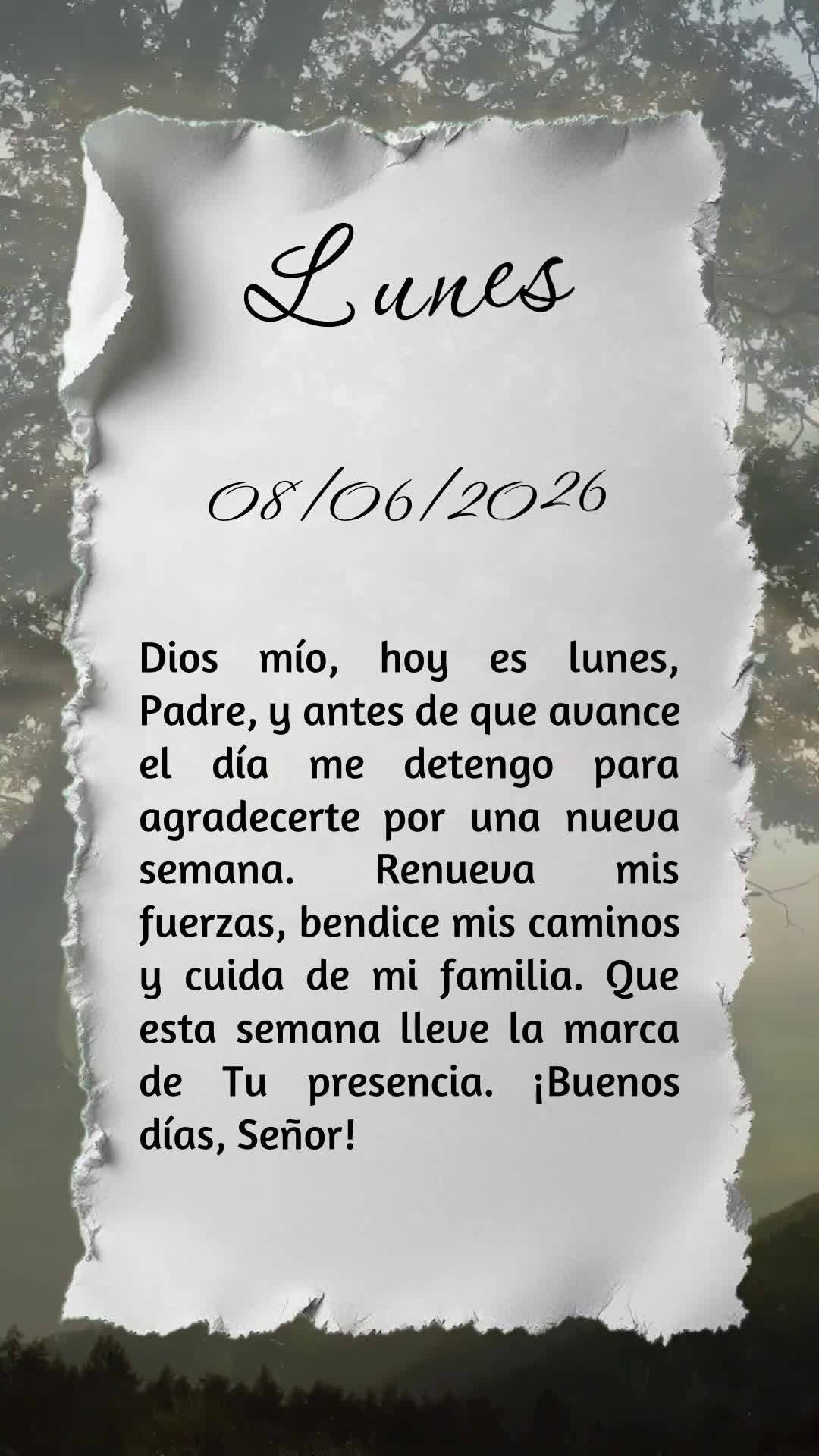Deus, hoje é segunda-feira, meu Pai, e antes que o dia avance eu paro para te agradecer por mais uma semana que se inicia. Renova as minhas forças, abe...