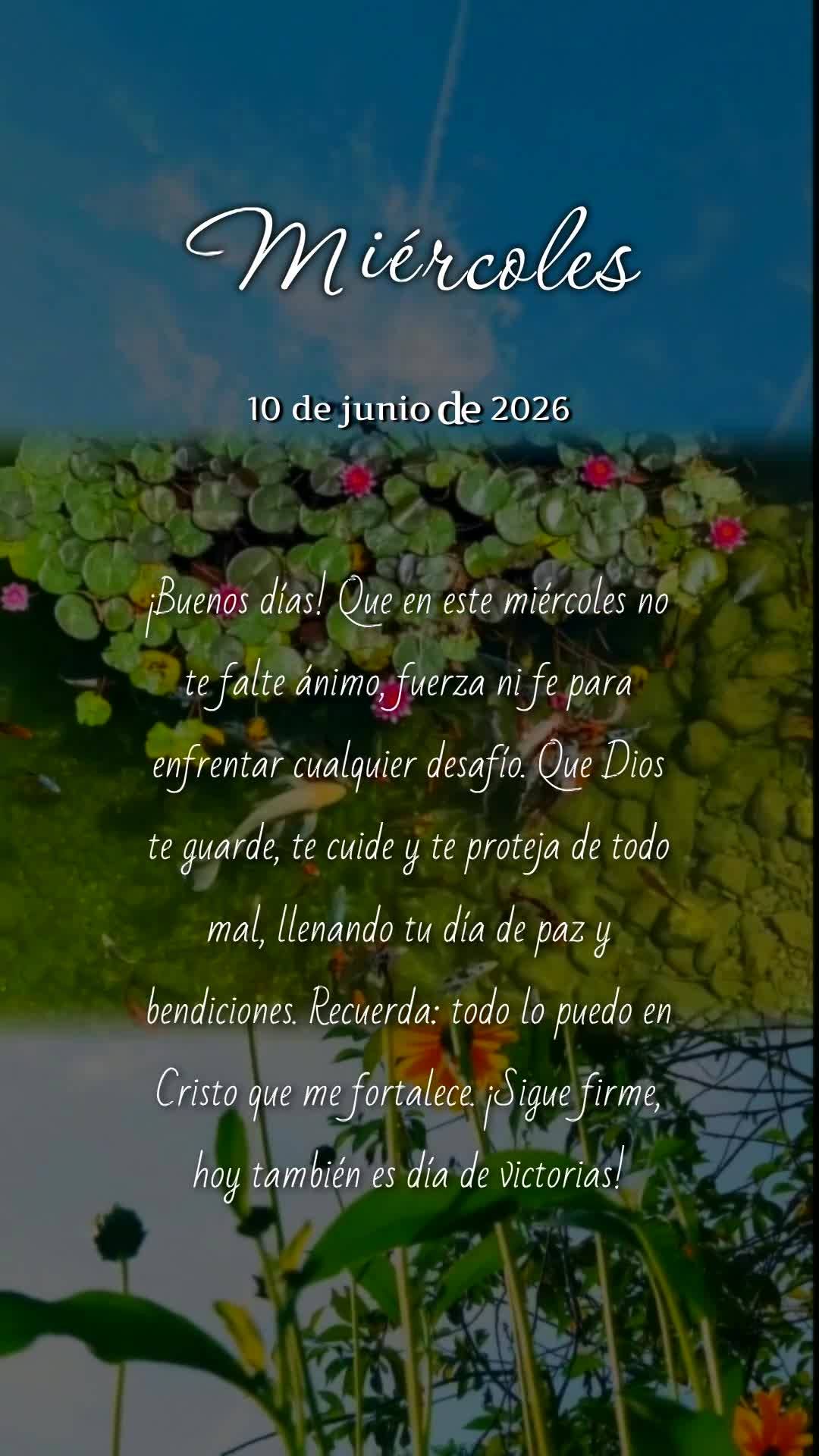 Bom dia! Que nesta quarta-feira não te falte ânimo, força e fé para enfrentar cada desafio. Que Deus te guarde, te cuide e te proteja de todo mal, en...