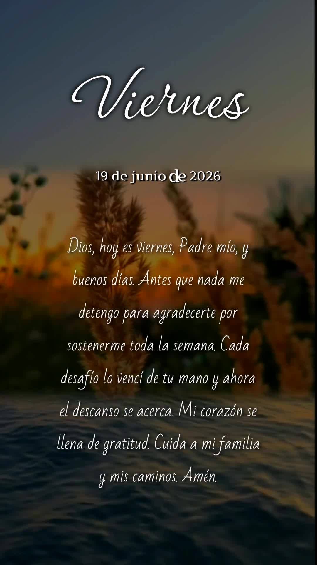 Deus, hoje é sexta-feira, meu Pai, e antes de tudo eu paro para te agradecer. Bom dia! Obrigado por me sustentar a semana inteira, por cada desafio que ...