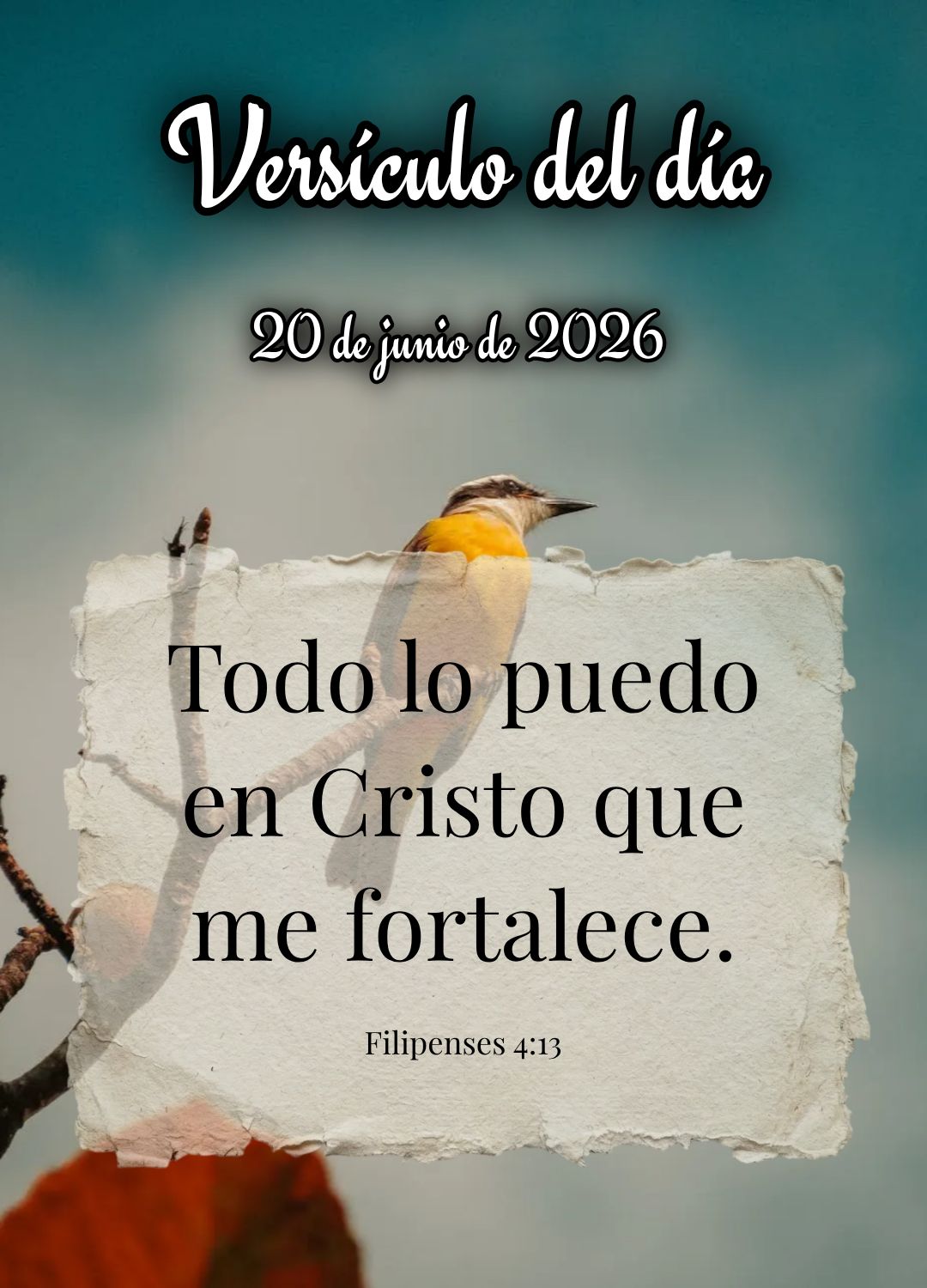 Posso todas as coisas naquele que me fortalece. Versículo do dia Filipenses 4:13