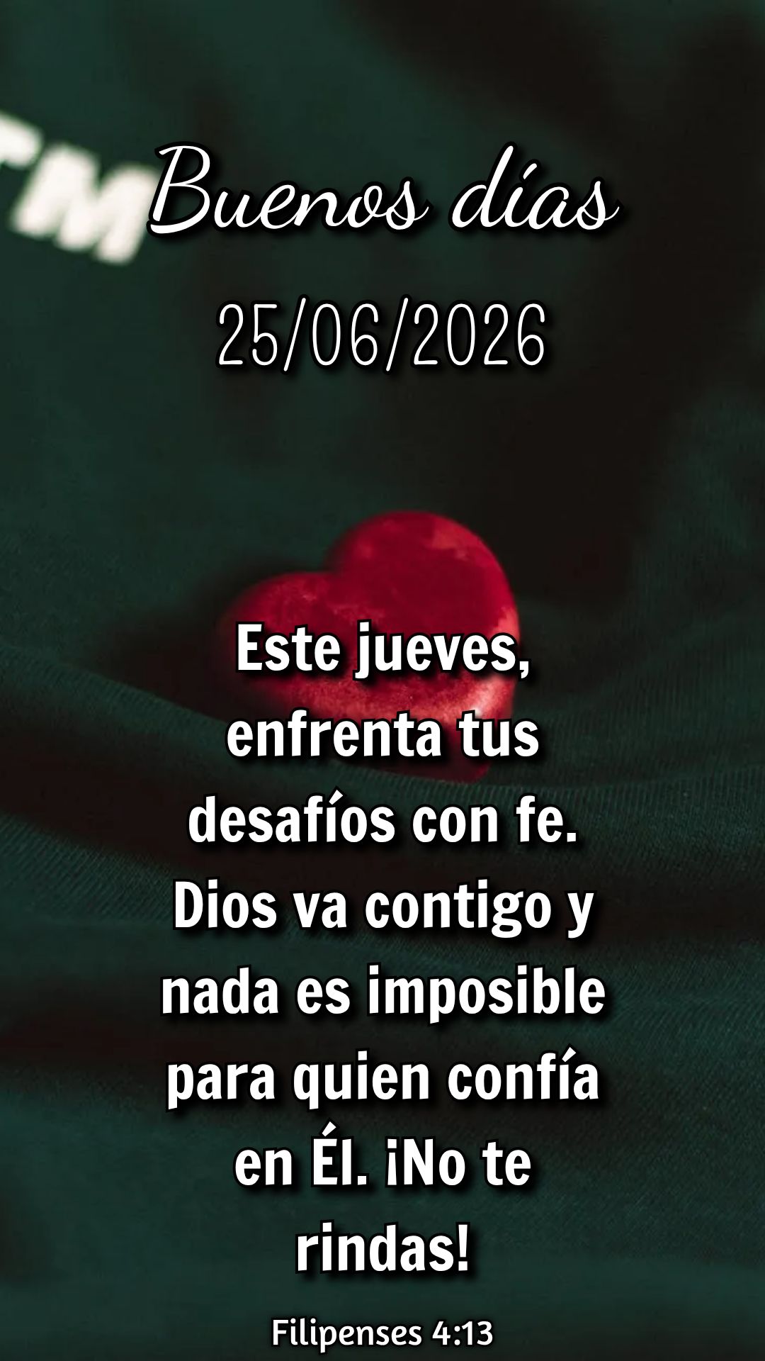 Nesta quinta-feira, eu testemunho: Deus tem sido fiel em cada passo da minha vida. Onde eu fraquejei, Ele me sustentou com amor. Lamentações 3:23