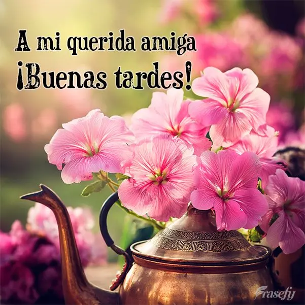 A mi querida amiga ¡Buenas tardes!