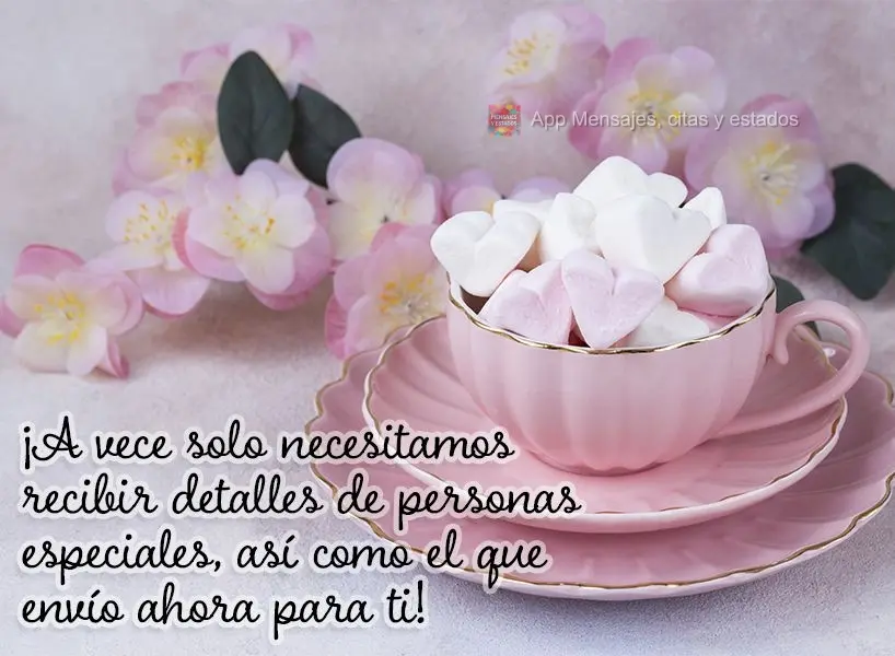 ¡A vece solo necesitamos recibir detalles de personas especiales, así como el que envío ahora para ti!