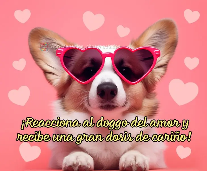 ¡Reacciona al doggo del amor y recibe una gran dosis de cariño!