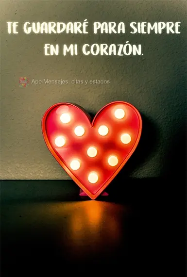 Te guardaré para siempre en mi corazón.